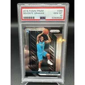 2018 Panini Prizm Devonte' Graham Hornets #288 PSA 10 GEM MINT Rookie